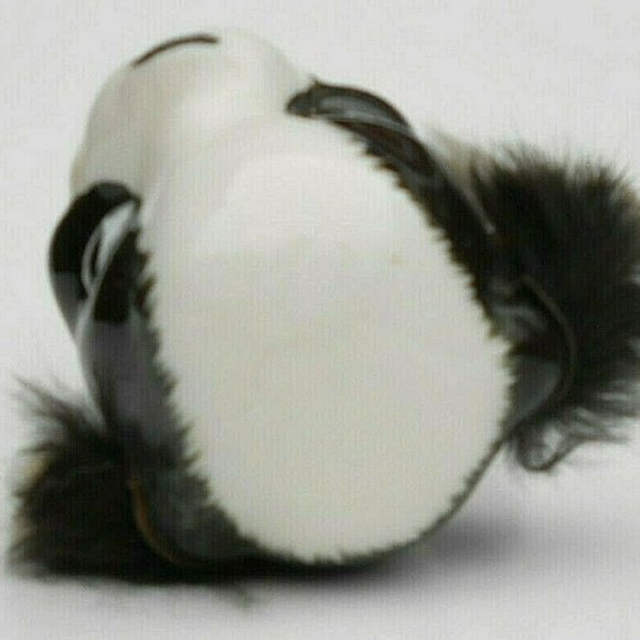 Vintage Ries Ceramic Puppy Dog Figurine w/ Applied Fur Made in Japan - Picture 5 of 6